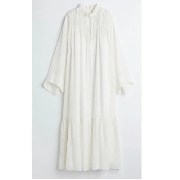 NWOT H&M Long Chiffon Maxi Dress - Picture 1 of 4